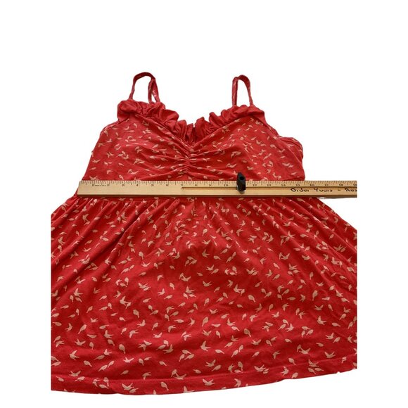 Torrid Womens Red Bird Print Sleeveless Top Size 1 - Picture 3 of 6